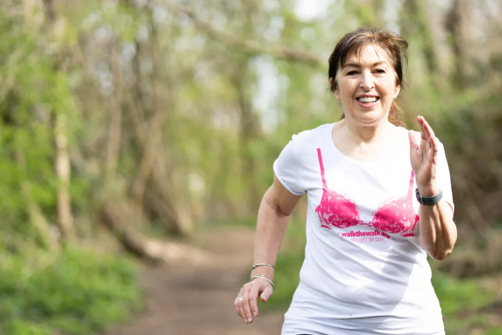 Printed pacing guide beside walking shoes